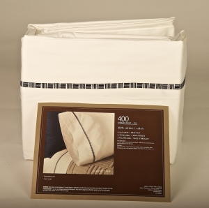 400 Thread Count 4 Piece Sheet Set with Embroidery