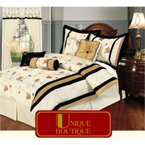 Embroidered 7 Piece Comforter Set
