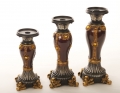 Set of 3 Decorative Resin Candle Stick Holders Set of 3 Decorative Resin Candle Stick Holders