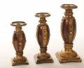 Set of 3 Decorative Resin Candle Stick Holders Set of 3 Decorative Resin Candle Stick Holders