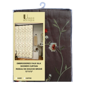 Faux Silk Shower Curtain 70" x 72"
