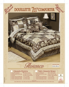 Florence Coffee/Brown 7 Piece Comforter Ensemble 