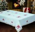 EMBROIDERED HOLIDAY TABLECLOTH HLA1972 EMBROIDERED HOLIDAY TABLECLOTH HLA1972