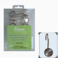 Metal Shower Curtain Hooks - 12 Pieces Metal Shower Curtain Hooks - 12 Pieces