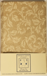 Royal Oak (SOFT GOLD) Vinyl Flannel Back Tablecloth
