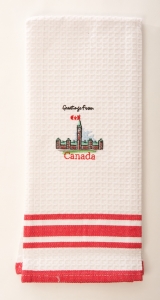  Embroidered Souvenir Tea Towel