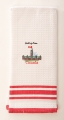 Embroidered Souvenir Tea Towel Embroidered Souvenir Tea Towel