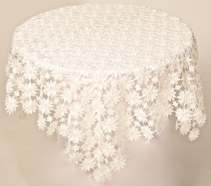 Off White Lace Table Topper