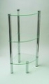 3-Tier Chrome Corner Glass Stand
