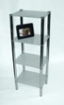 4-Tier Chrome Rectangular Glass Stand