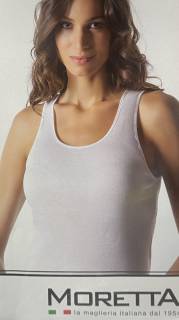 Moretta Ladies Wide Strap Cotton Undershirt (#1393)