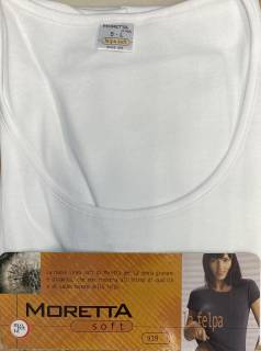 Moretta Ladies' 100% Soft Cotton Half Sleeve Undershirt (919) (WHITE)