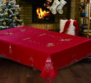 EMBROIDERED HOLIDAY TABLECLOTH (call for availability)