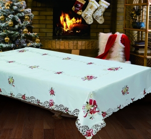 Embroidered Holiday Tablecloth HLEY5060 (call for availability)