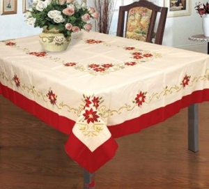 Embroidered Holiday Table Topper (call for availability)