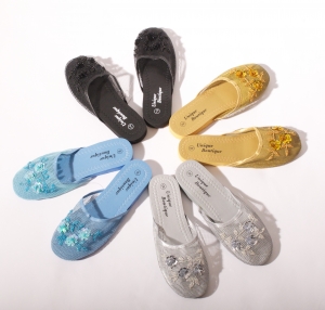 Ladies Beaded Slippers