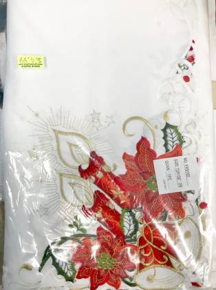 Embroidered Holiday Tablecloth PR9185 (call for availability)