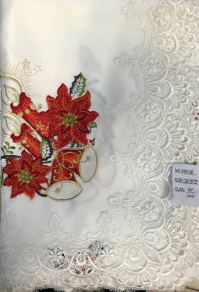 Embroidered Holiday Tablecloth PR9186  (call for availability)