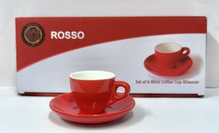 Rosso 6 pc Espresso Cups