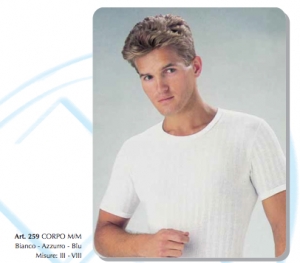 Henri  Men's Ribbed Half Sleeve Undershirt (#259)