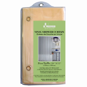 Heavy Weight Vinyl Shower Curtain Liner With 12 Reinforced Metal Grommets 70” x 72”