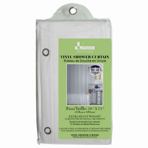 Heavy Weight Vinyl Shower Curtain Liner With 12 Reinforced Metal Grommets 70” x 72”