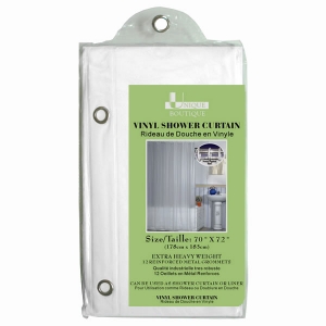 Heavy Weight Vinyl Shower Curtain Liner With 12 Reinforced Metal Grommets 70” x 72”