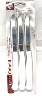 6 Pc. Steak knives white