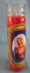 Religious Candle C005 Sacred Heart Mary