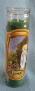 Religious Candle C013 Our Sister of Lourdes
